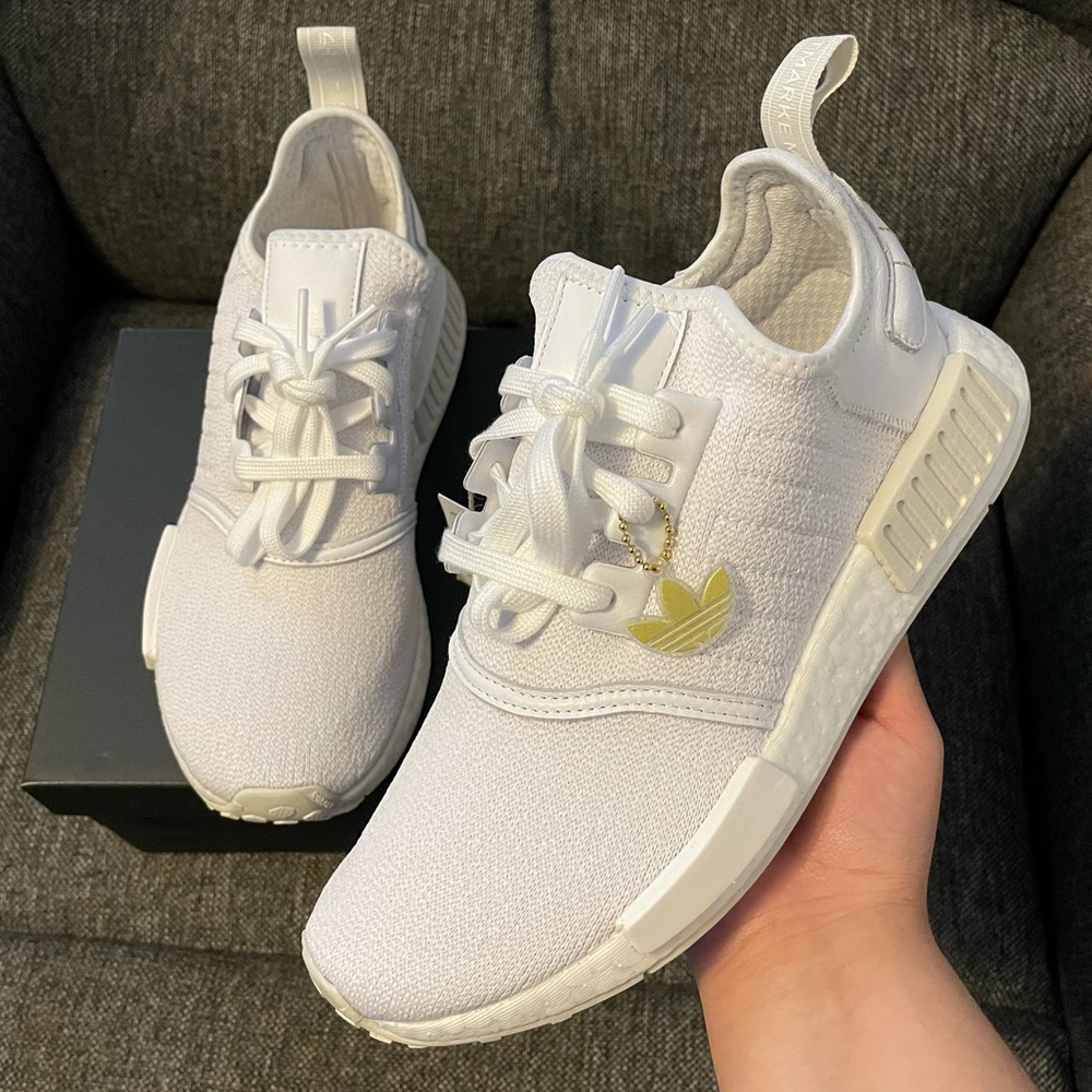 NWT adidas NMD in white gold grey